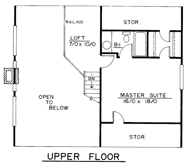 upper floor house blueprint