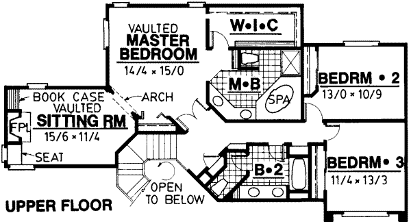 upper floor house blueprint