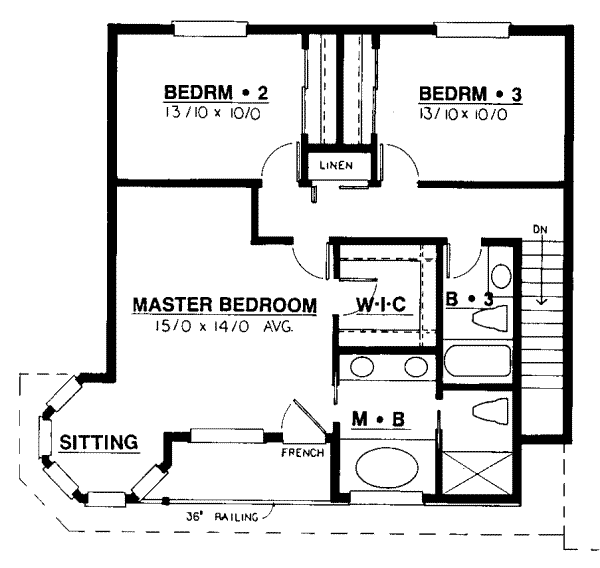 upper floor house blueprint