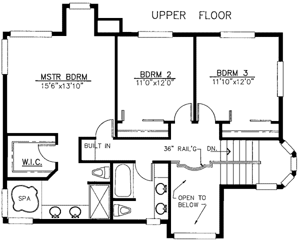 upper floor house blueprint