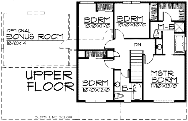 upper floor house blueprint