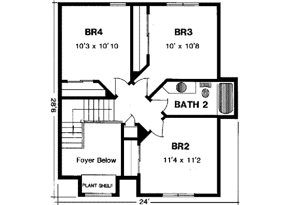 upper floor house blueprint