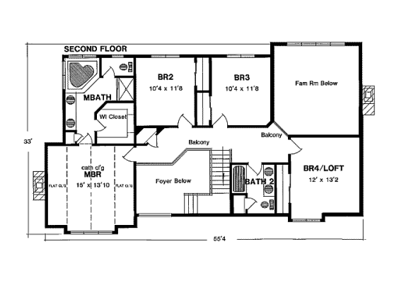 upper floor house blueprint