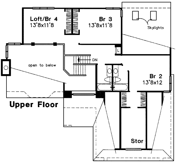 upper floor house blueprint