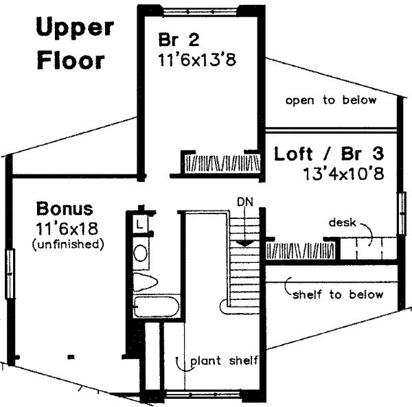 upper floor house blueprint