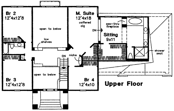 upper floor house blueprint
