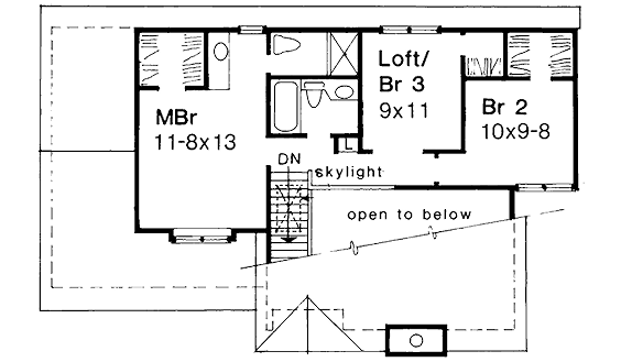 upper floor house blueprint