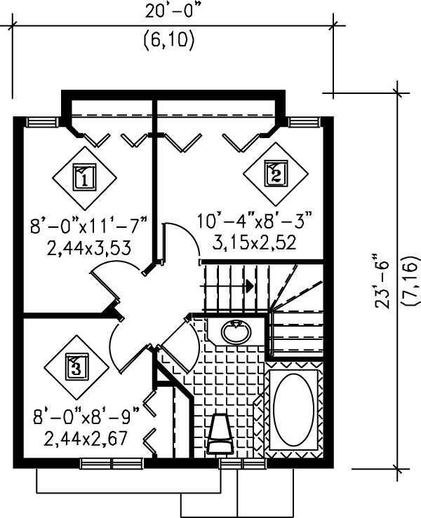 upper floor house blueprint