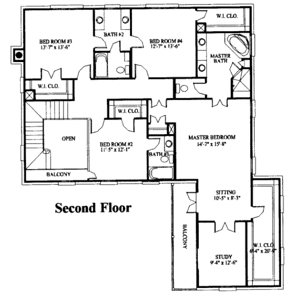 upper floor house blueprint