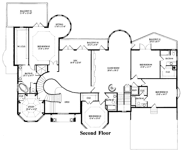 upper floor house blueprint