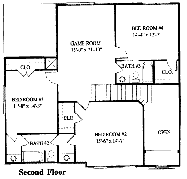 upper floor house blueprint