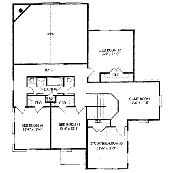 upper floor house blueprint