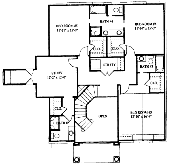 upper floor house blueprint