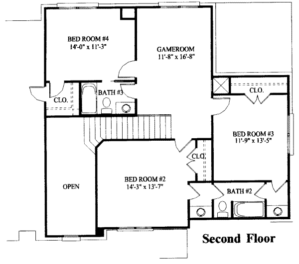 upper floor house blueprint
