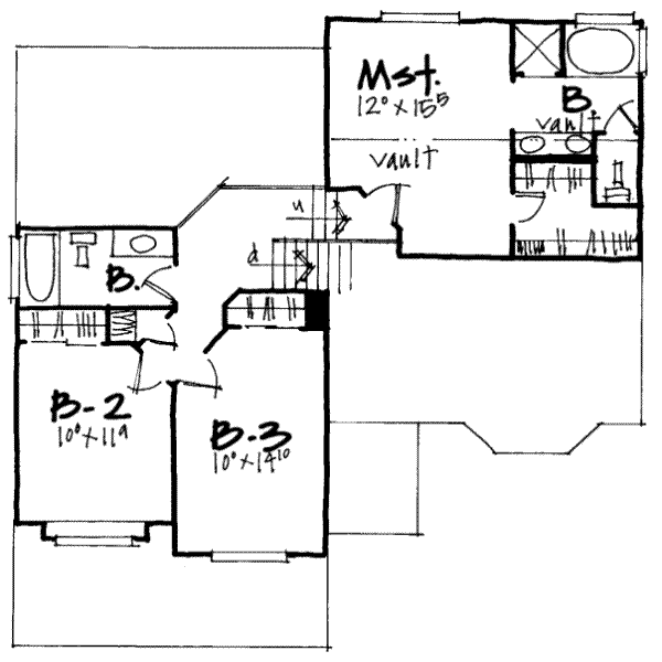 upper floor house blueprint