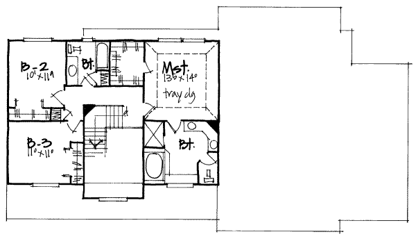 upper floor house blueprint