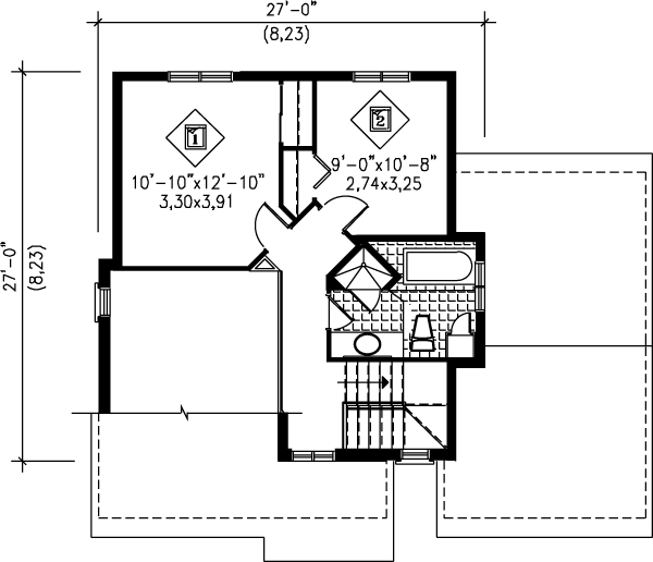 upper floor house blueprint