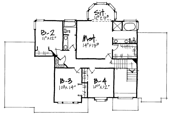 upper floor house blueprint