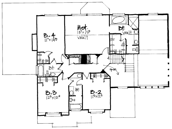 upper floor house blueprint