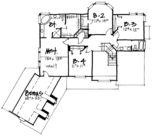 upper floor house blueprint