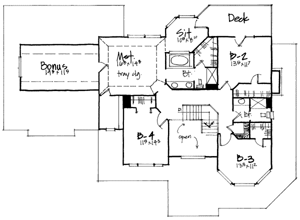 upper floor house blueprint