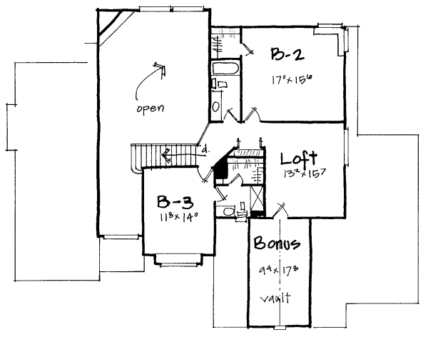 upper floor house blueprint