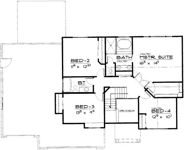 upper floor house blueprint