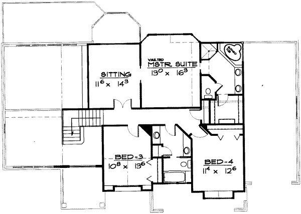 upper floor house blueprint