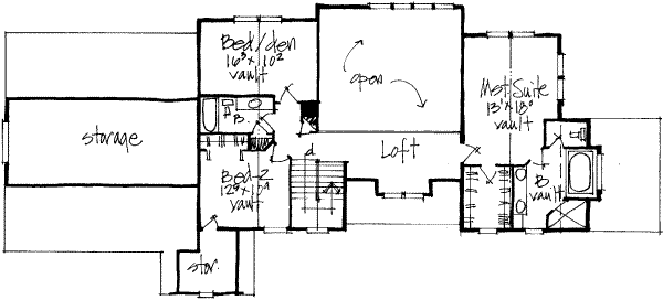 upper floor house blueprint