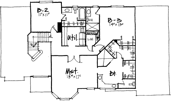 upper floor house blueprint