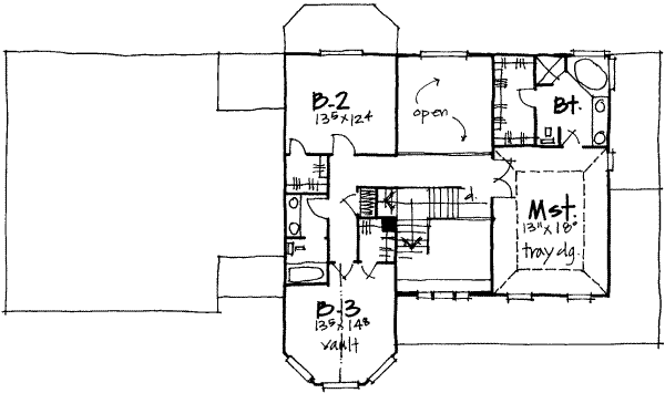 upper floor house blueprint