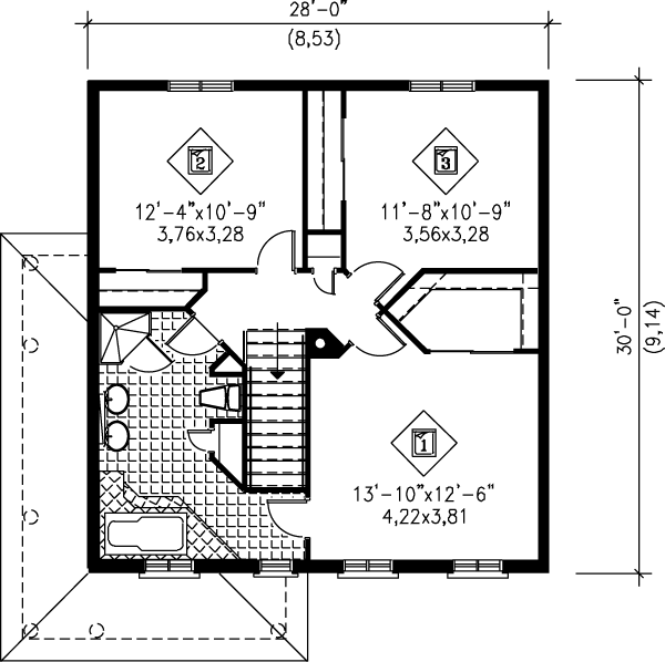upper floor house blueprint