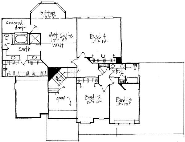 upper floor house blueprint