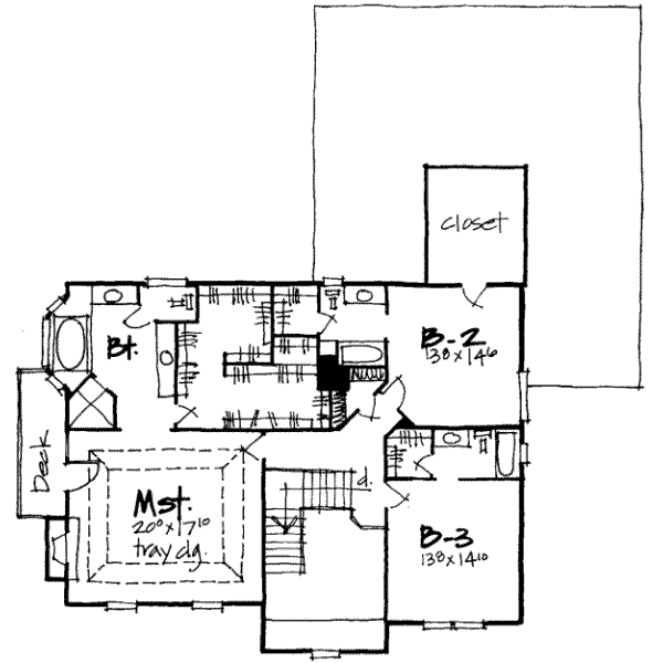 upper floor house blueprint