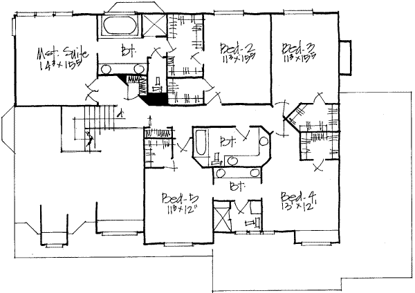 upper floor house blueprint