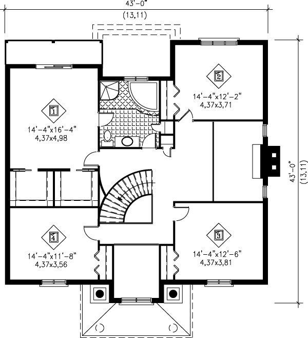 upper floor house blueprint