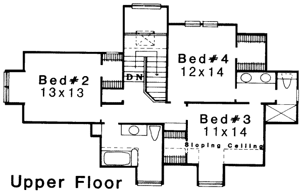 upper floor house blueprint