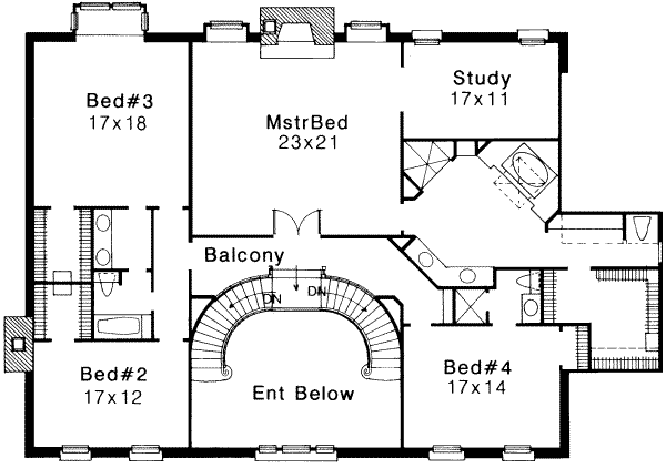 upper floor house blueprint