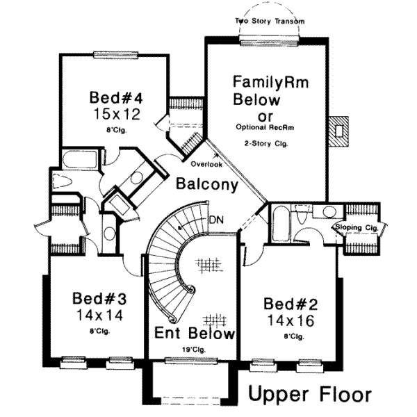 upper floor house blueprint
