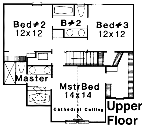 upper floor house blueprint