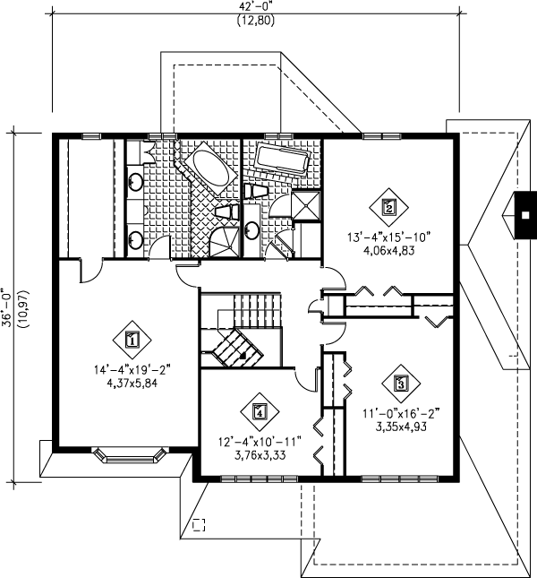 upper floor house blueprint