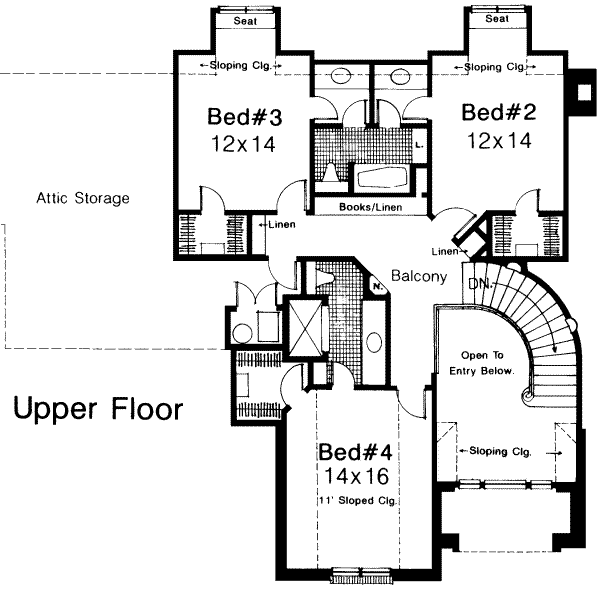 upper floor house blueprint