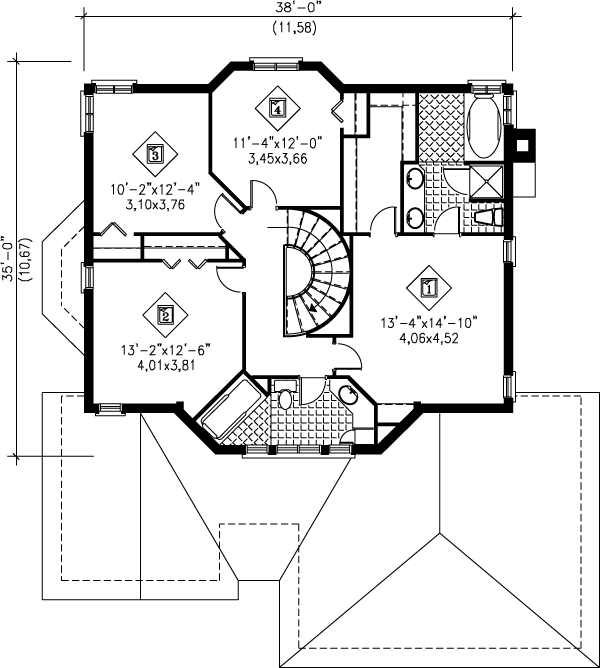 upper floor house blueprint