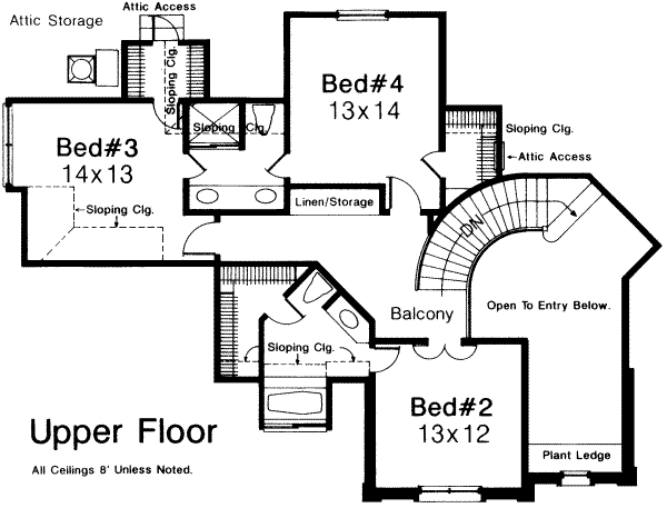 upper floor house blueprint