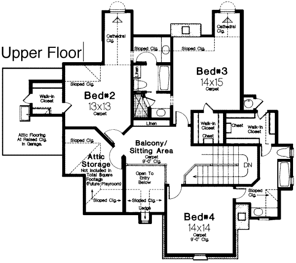 upper floor house blueprint