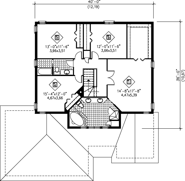 upper floor house blueprint