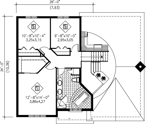 upper floor house blueprint