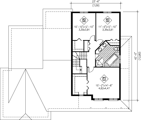 upper floor house blueprint