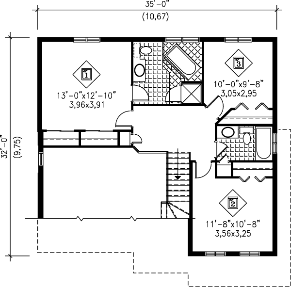 upper floor house blueprint
