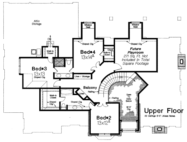 upper floor house blueprint